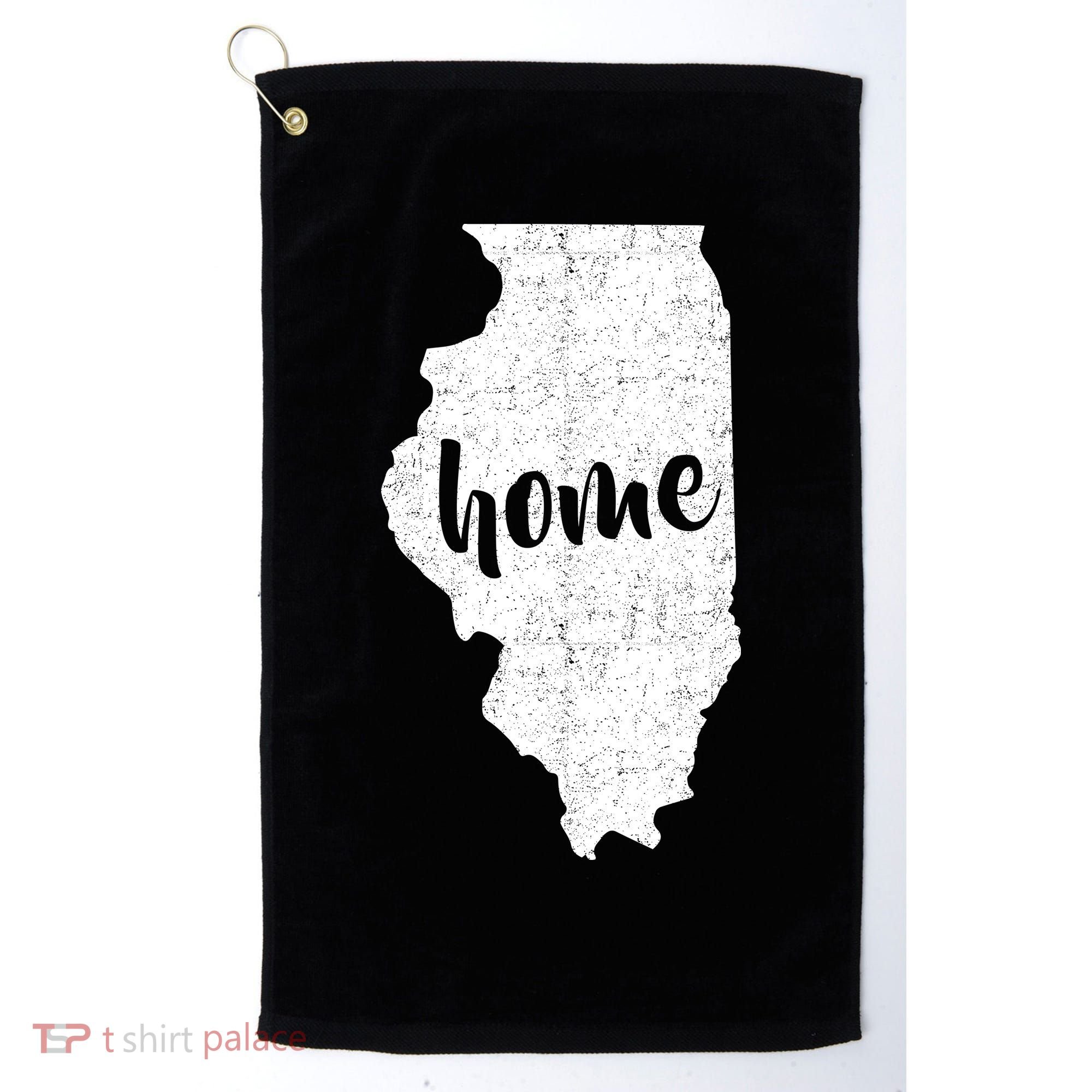 Illinois Home State Golf Towel