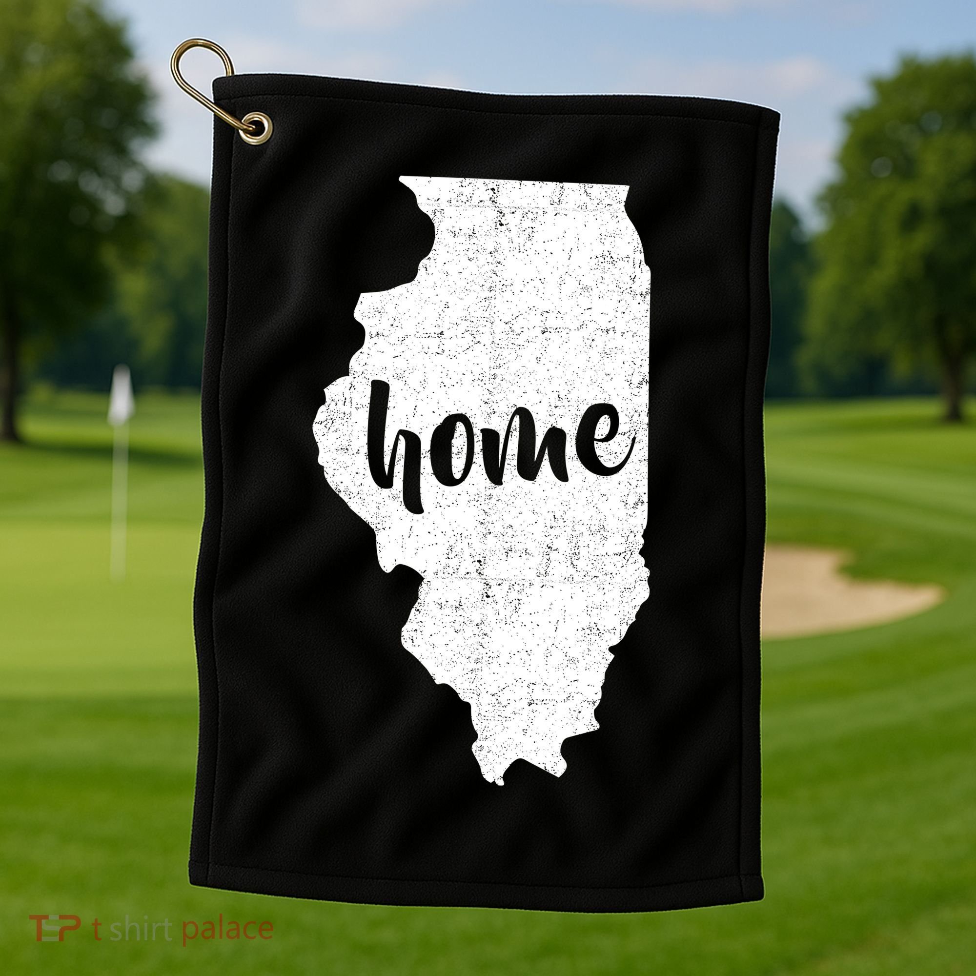 Illinois Home State Golf Towel