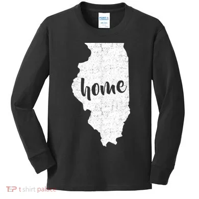 Illinois Home State Kids Long Sleeve Shirt