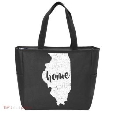 Illinois Home State Tote Bag