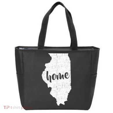 Illinois Home State Tote Bag