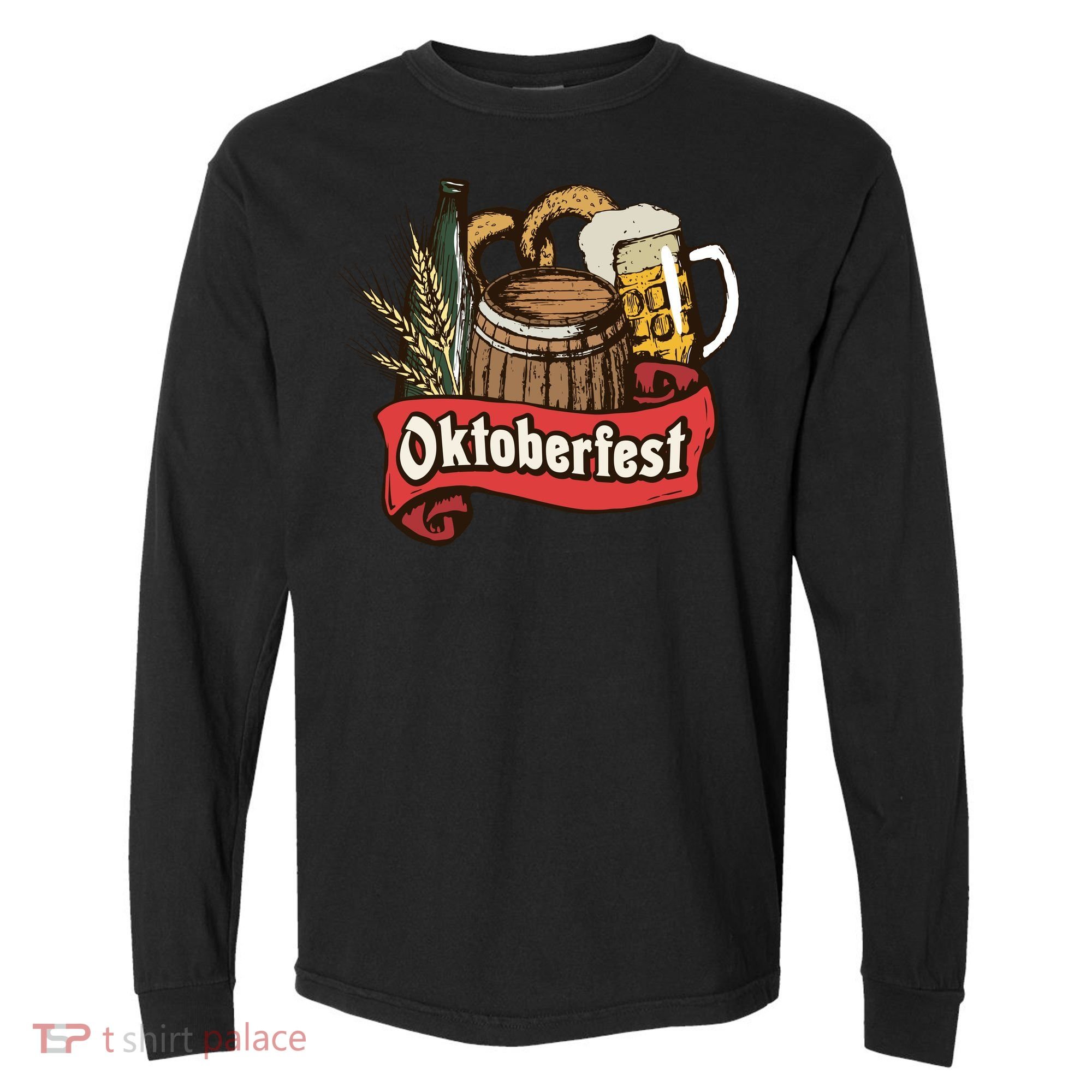 Illustration Oktoberfest Comfort Colors Heavyweight Long Sleeve T-Shirt