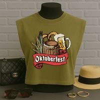 Illustration Oktoberfest Garment-Dyed Women's Muscle Tee thumb 3