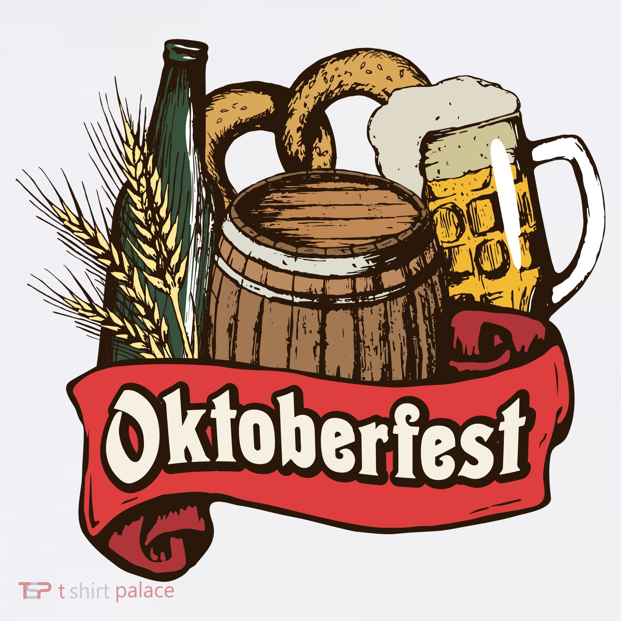 Illustration Oktoberfest Comfort Colors Garment-Dyed Hooded Sweatshirt