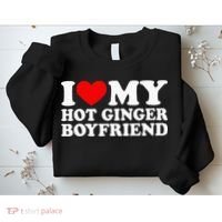 I Love My Hot Ginger Boyfriend I Heart My Hot Redhead Bf Sweatshirt thumb 2