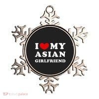 I Love My Asian Girlfriend Ornament thumb 0