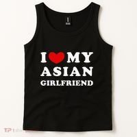 I Love My Asian Girlfriend Tank Top thumb 2