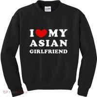 I Love My Asian Girlfriend Kids Sweatshirt thumb 0