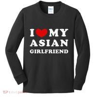 I Love My Asian Girlfriend Kids Long Sleeve Shirt thumb 0