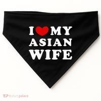 I Love My Asian Wife USA-Made Doggie Bandana thumb 0