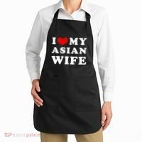 I Love My Asian Wife Apron thumb 2