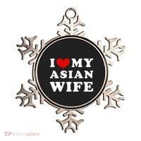 I Love My Asian Wife Ornament thumb 0