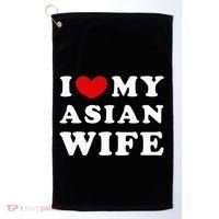 I Love My Asian Wife Golf Towel thumb 0