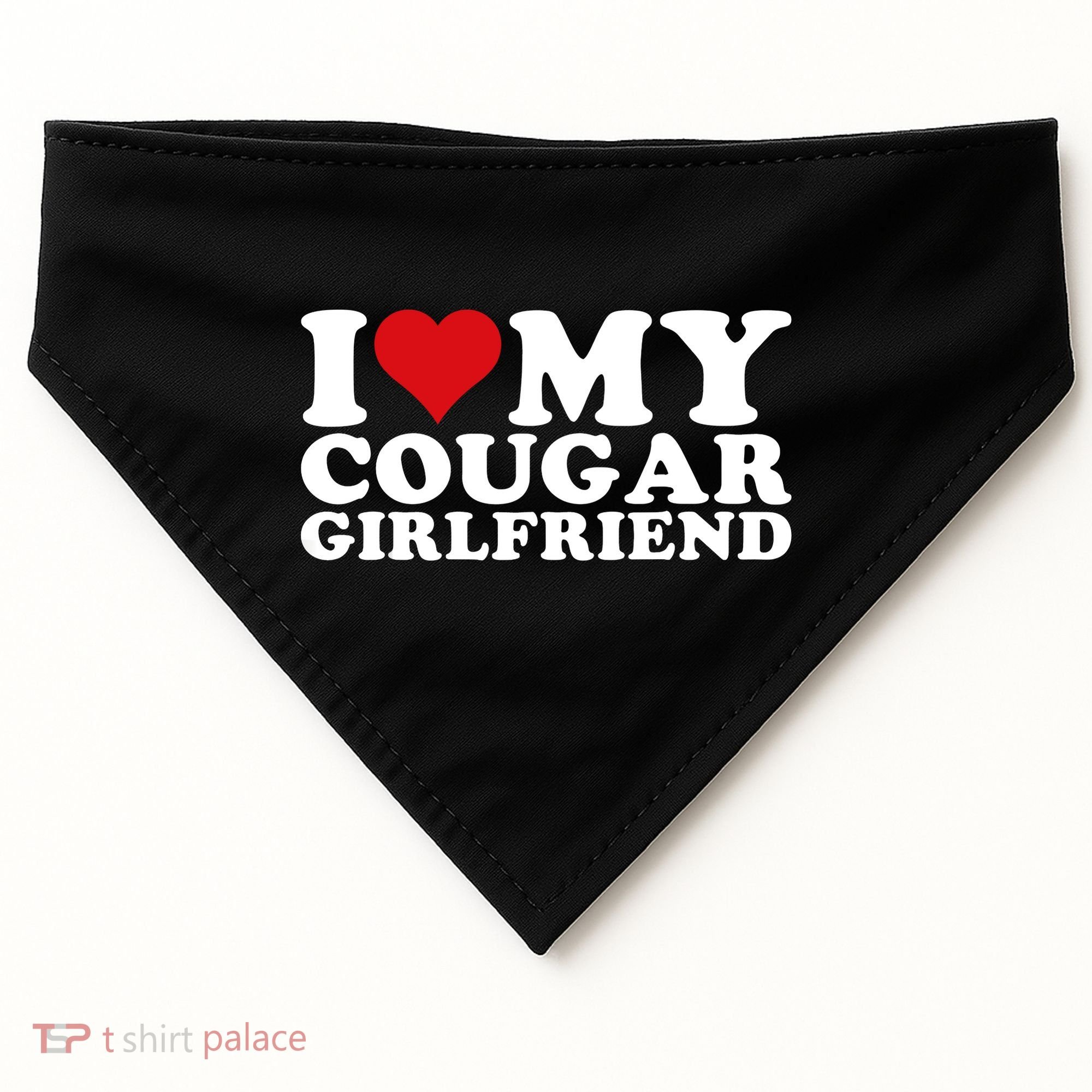 I Love My Cougar Girlfriend I Heart My Cougar Girlfriend GF USA-Made Doggie Bandana