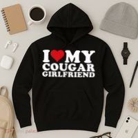 I Love My Cougar Girlfriend I Heart My Cougar Girlfriend GF Hoodie thumb 3