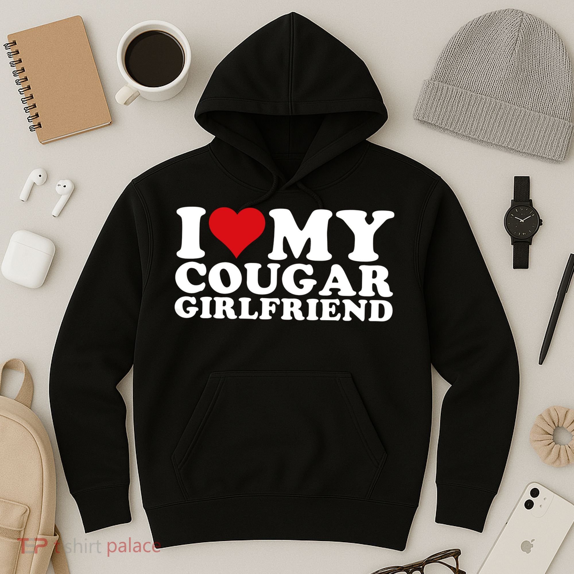 I Love My Cougar Girlfriend I Heart My Cougar Girlfriend GF Hoodie