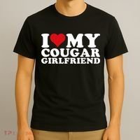 I Love My Cougar Girlfriend I Heart My Cougar Girlfriend GF T-Shirt thumb 3