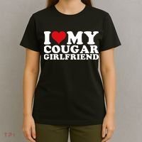 I Love My Cougar Girlfriend I Heart My Cougar Girlfriend GF T-Shirt thumb 4