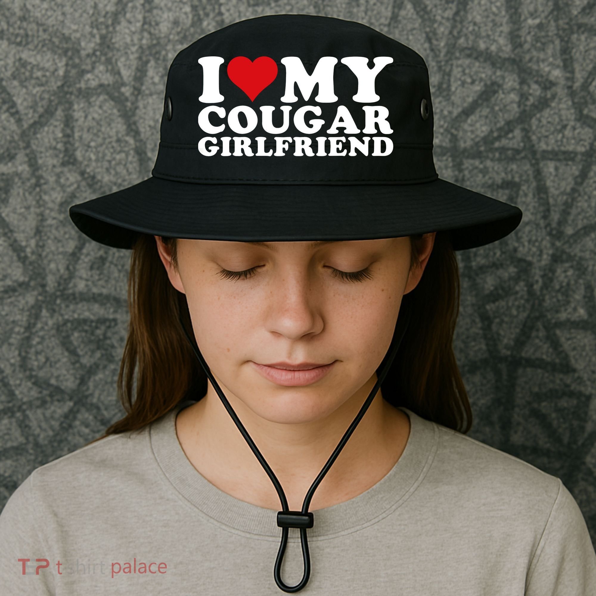 I Love My Cougar Girlfriend I Heart My Cougar Girlfriend GF Bucket Hat
