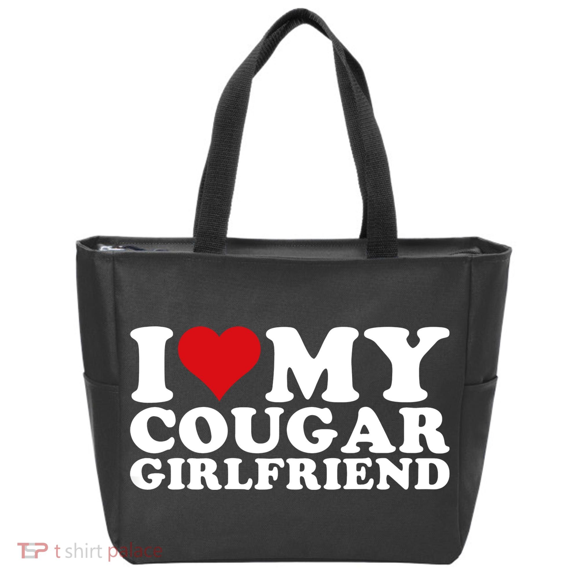 I Love My Cougar Girlfriend I Heart My Cougar Girlfriend GF Tote Bag