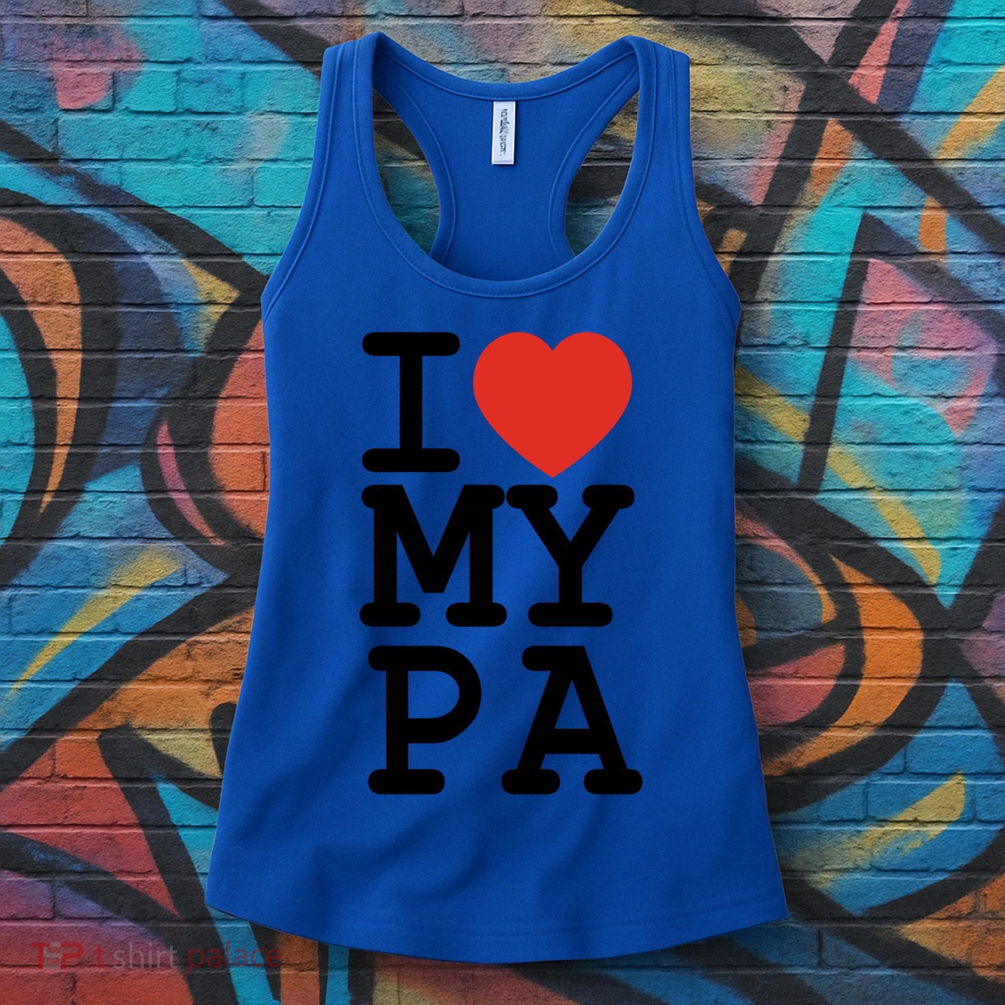 I Love My Pa Family Matching Valentines Day Gift Women's Tank Top