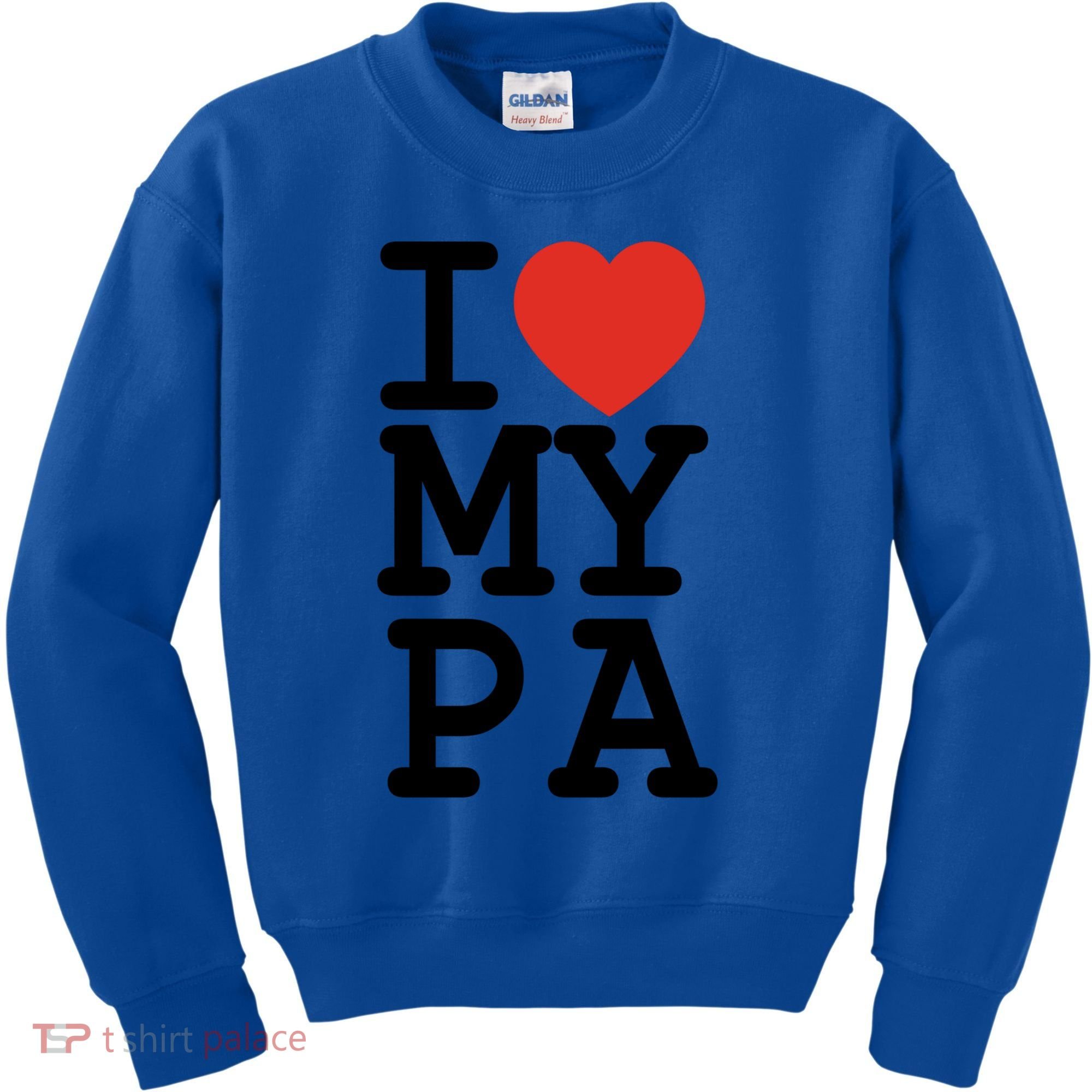 I Love My Pa Family Matching Valentines Day Gift Kids Sweatshirt