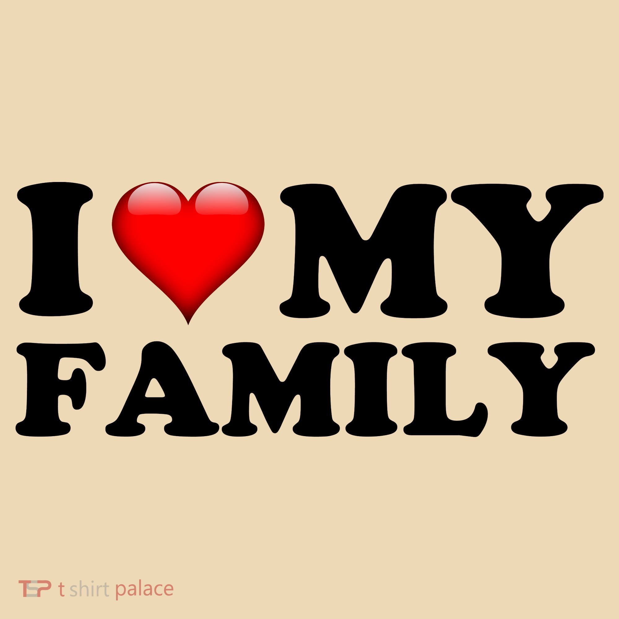 I Love My Family Tote Bag