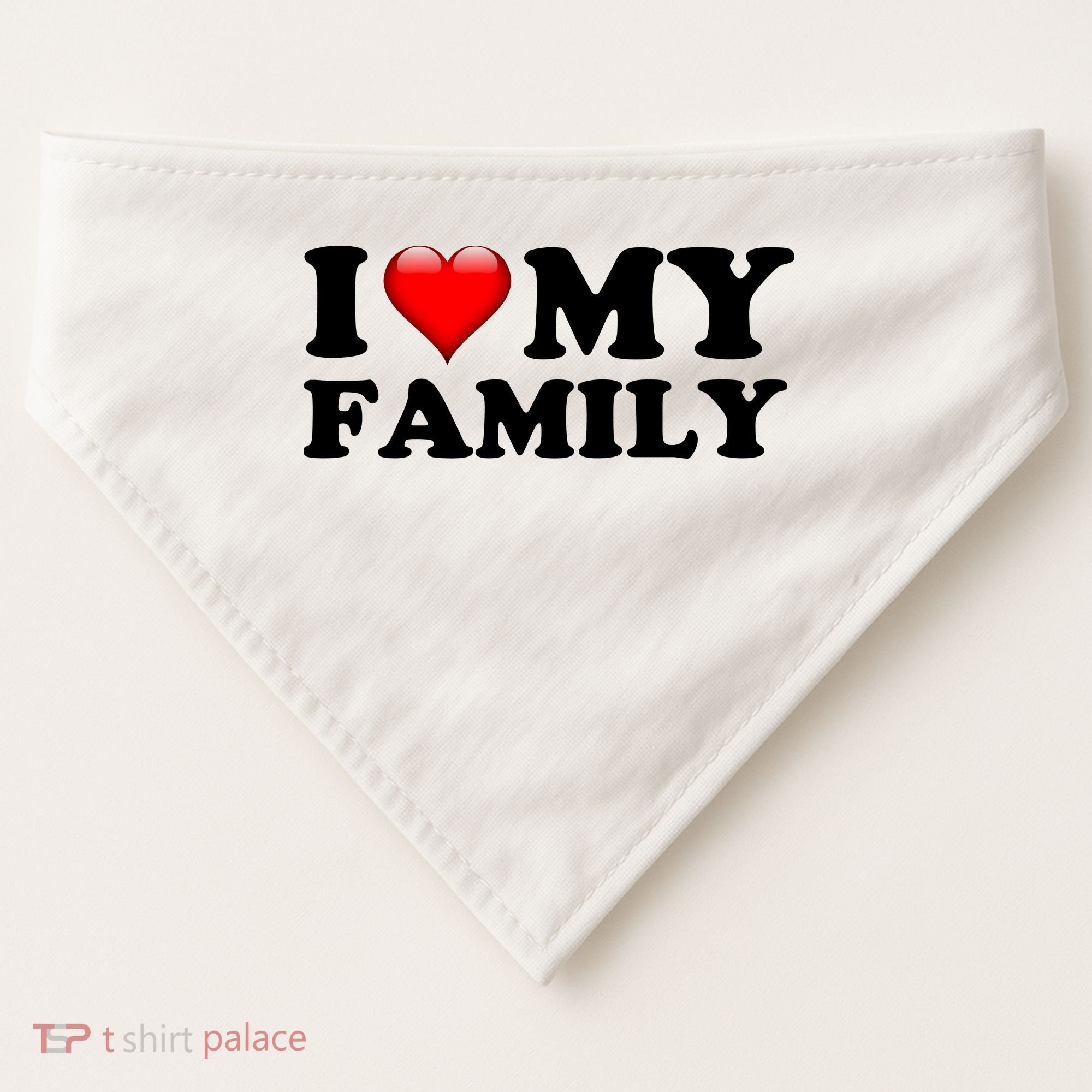 I Love My Family USA-Made Doggie Bandana