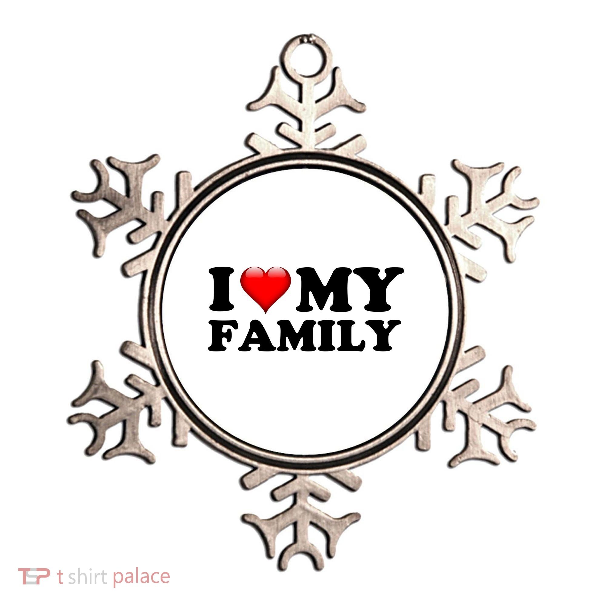 I Love My Family Ornament