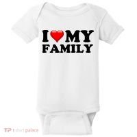 I Love My Family Baby Bodysuit thumb 0
