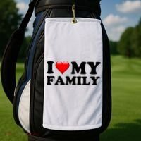 I Love My Family Golf Towel thumb 2