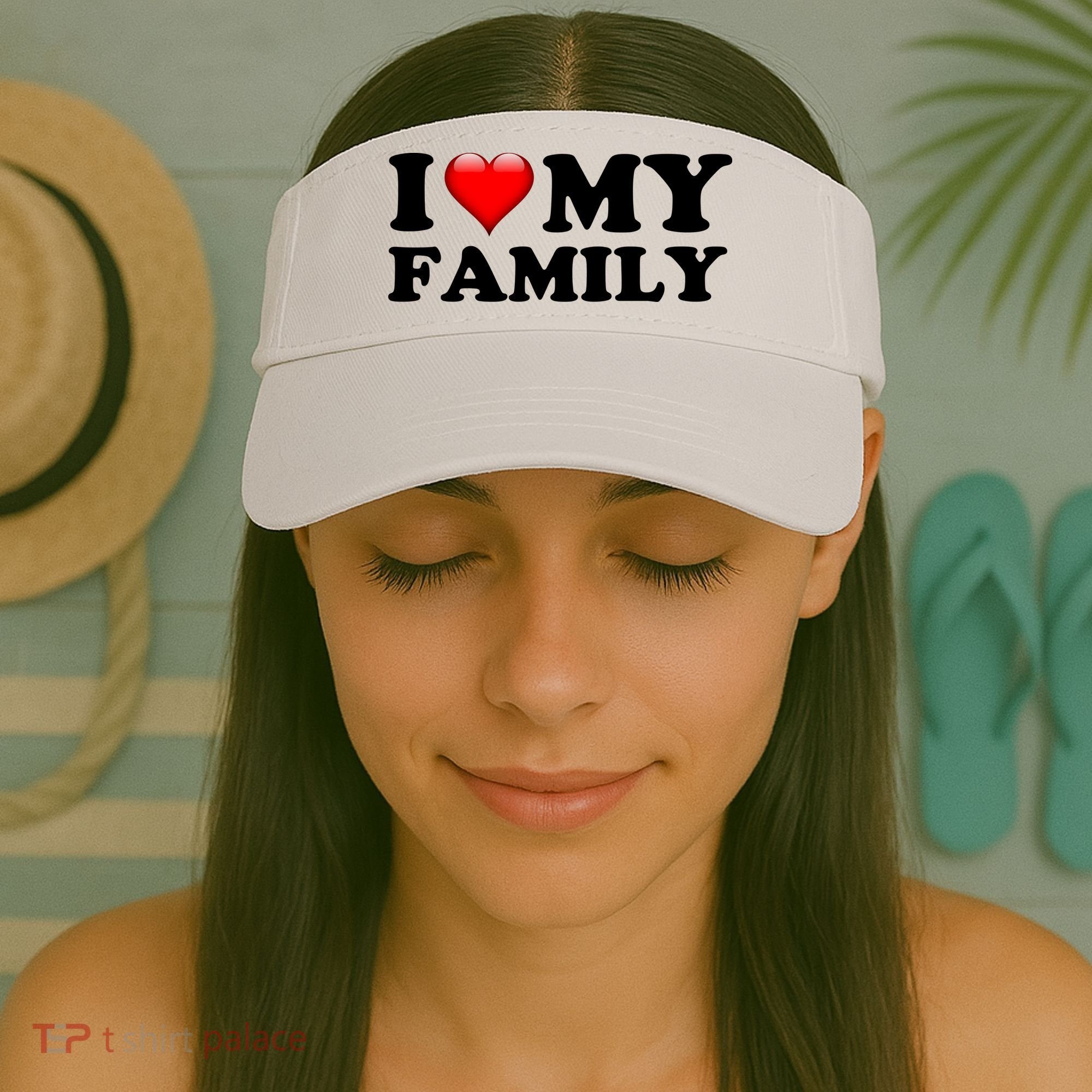 I Love My Family Visor