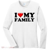 I Love My Family Women's Long Sleeve Shirt thumb 0
