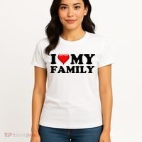 I Love My Family Women's T-Shirt thumb 4