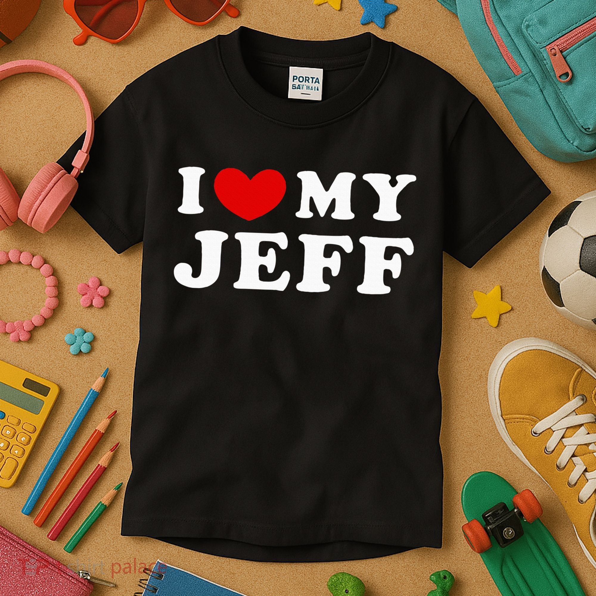 I Love My Jeff Kids T-Shirt