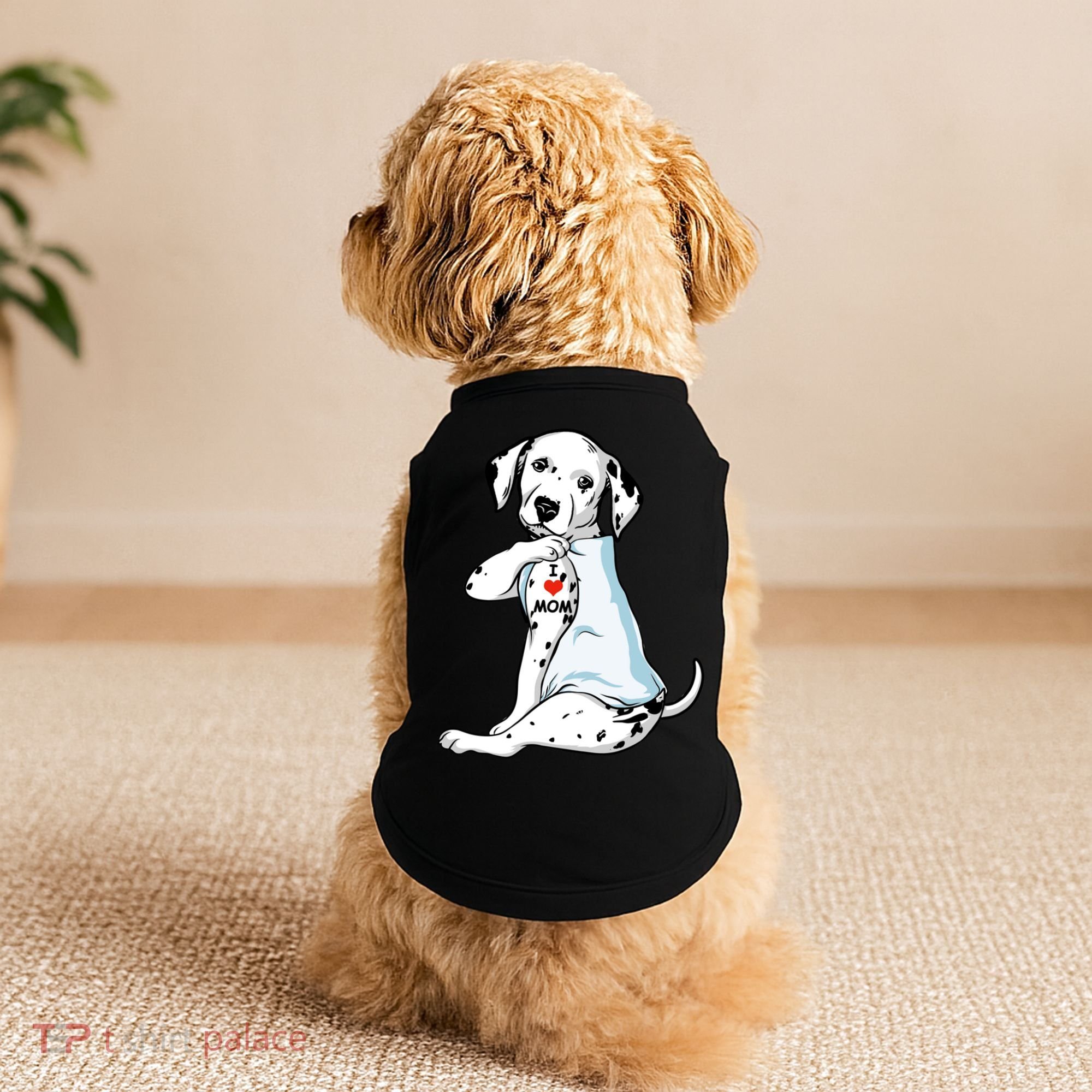 I Love Mom Tattoo Dalmatian Mom Dog Lover Gift Doggie Tank