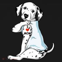 I Love Mom Tattoo Dalmatian Mom Dog Lover Gift Doggie Tank thumb 4