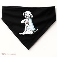 I Love Mom Tattoo Dalmatian Mom Dog Lover Gift USA-Made Doggie Bandana thumb 0