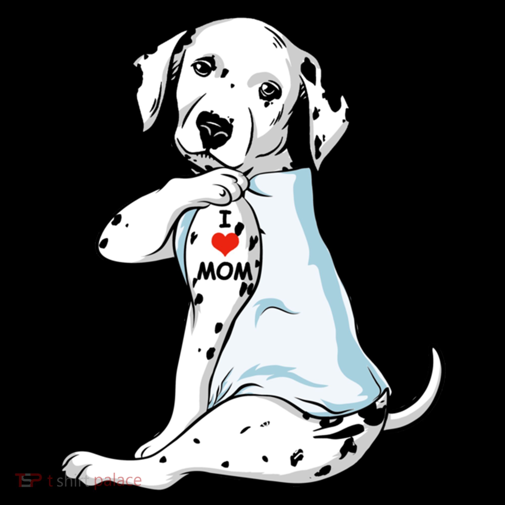 I Love Mom Tattoo Dalmatian Mom Dog Lover Gift Coffee Mug