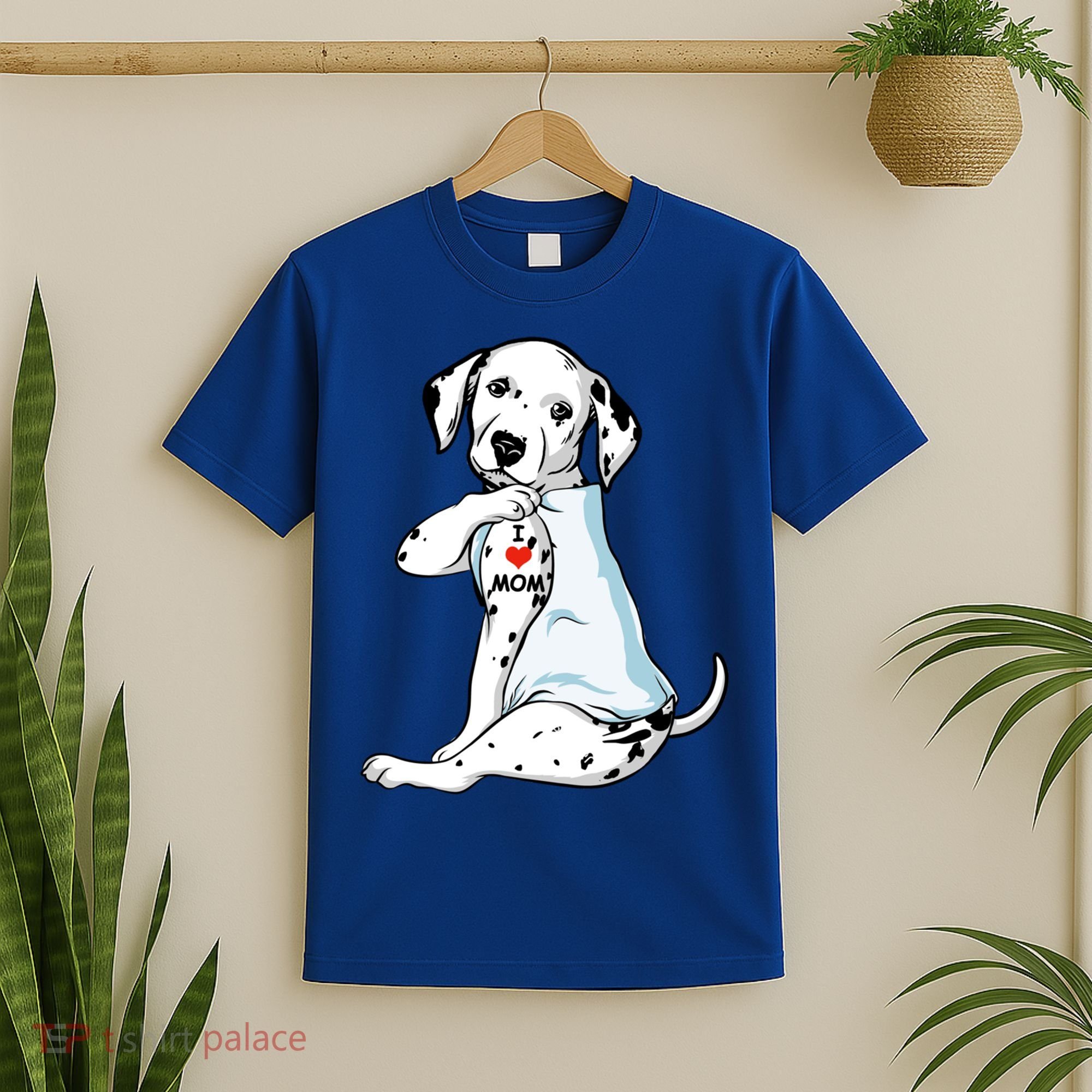 I Love Mom Tattoo Dalmatian Mom Dog Lover Gift T-Shirt