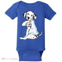 I Love Mom Tattoo Dalmatian Mom Dog Lover Gift Baby Bodysuit thumb 0