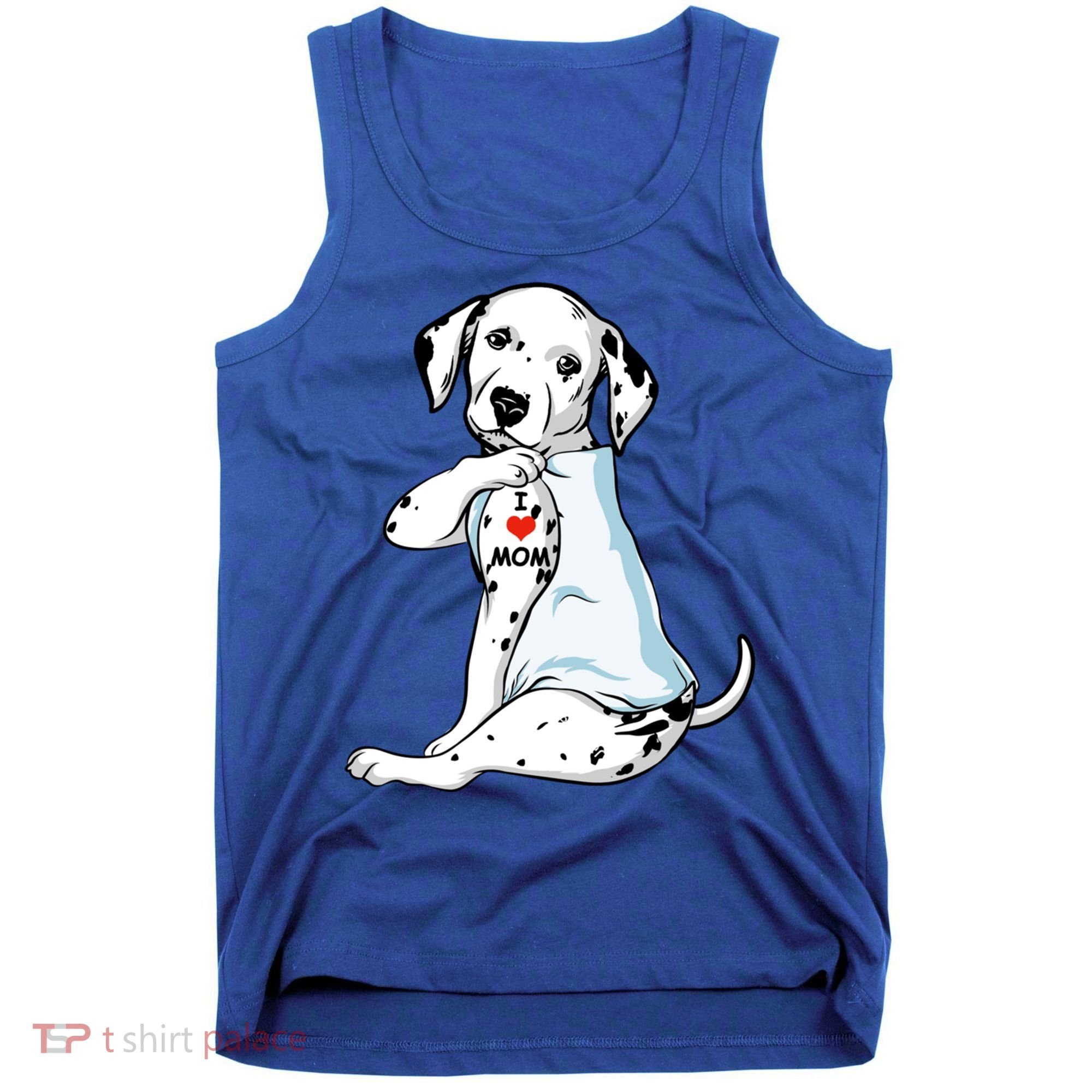 I Love Mom Tattoo Dalmatian Mom Dog Lover Gift Tank Top