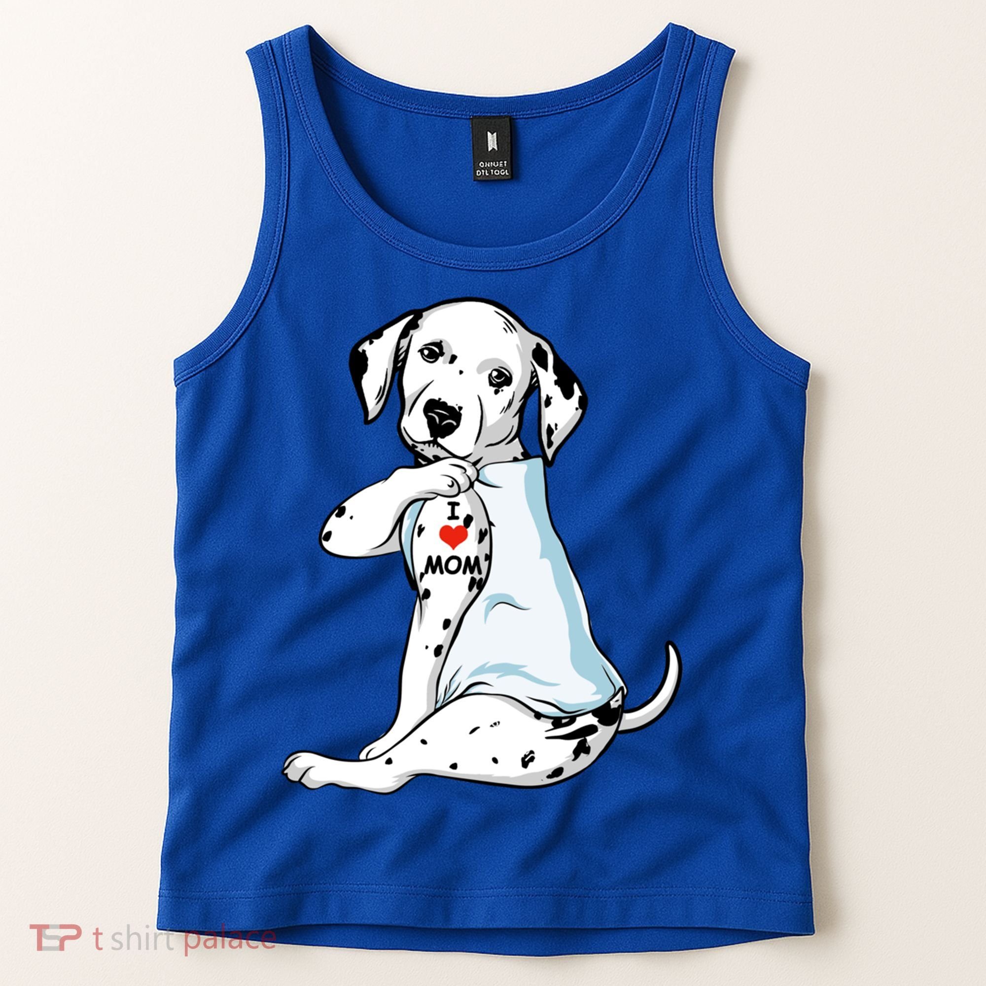 I Love Mom Tattoo Dalmatian Mom Dog Lover Gift Tank Top