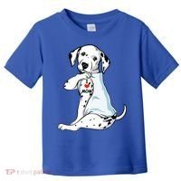 I Love Mom Tattoo Dalmatian Mom Dog Lover Gift Toddler T-Shirt thumb 0