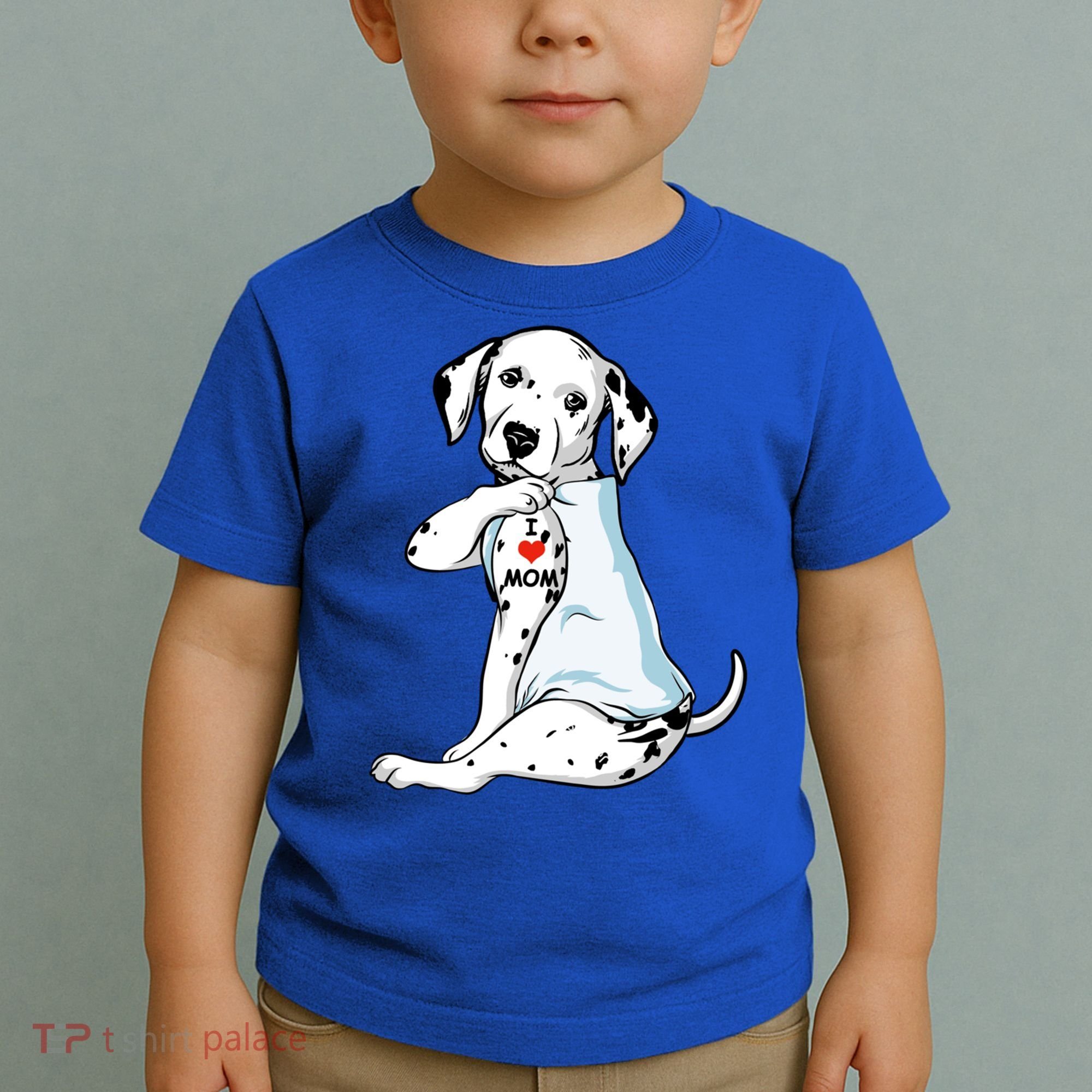 I Love Mom Tattoo Dalmatian Mom Dog Lover Gift Toddler T-Shirt