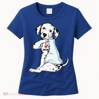 I Love Mom Tattoo Dalmatian Mom Dog Lover Gift Women's T-Shirt thumb 0