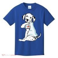 I Love Mom Tattoo Dalmatian Mom Dog Lover Gift Kids T-Shirt thumb 0