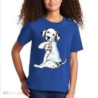 I Love Mom Tattoo Dalmatian Mom Dog Lover Gift Kids T-Shirt thumb 2