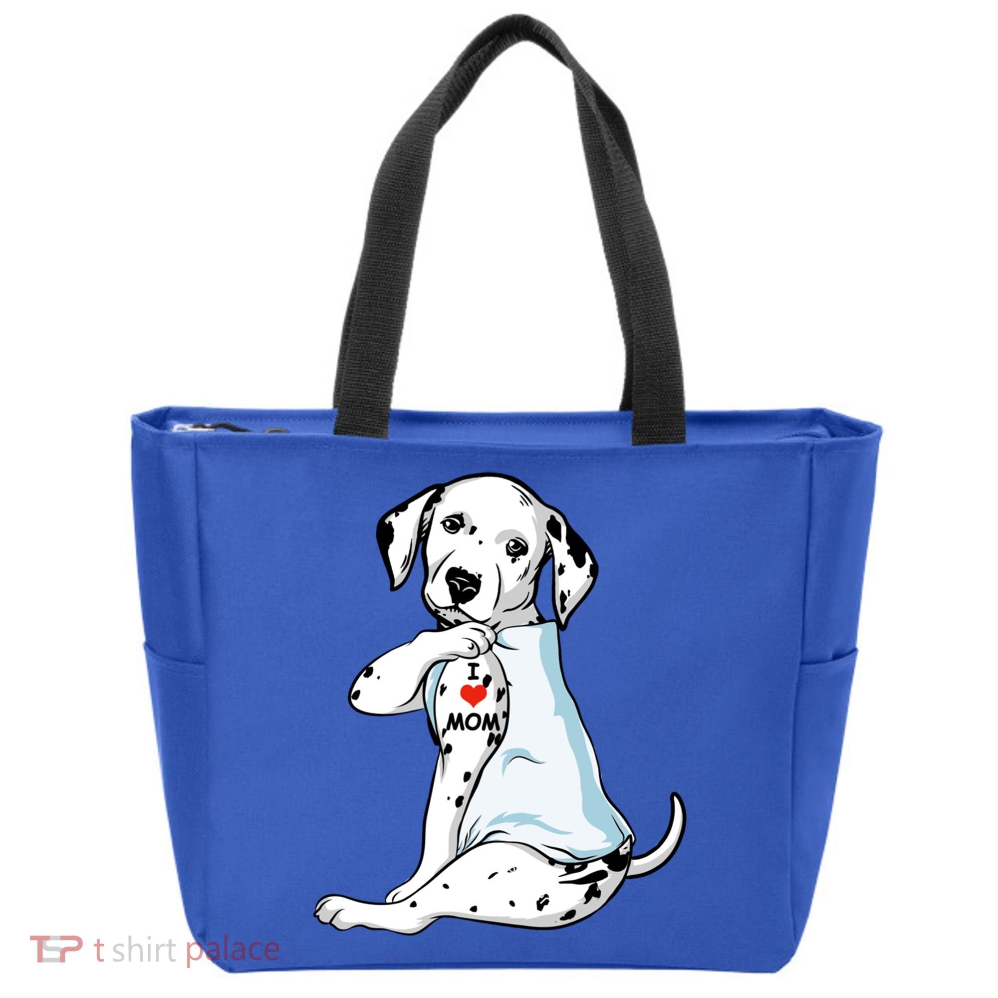 I Love Mom Tattoo Dalmatian Mom Dog Lover Gift Tote Bag