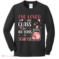 I've Loved My Class For 100 Days Of School Valentines Kids Long Sleeve Shirt thumb 0